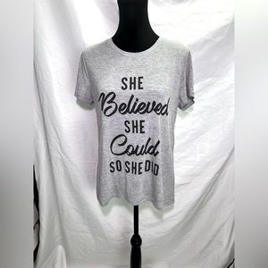 She Believed She Could So She Did - vintage hi-lo tee